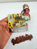 Melanin Princess Badge Reel & Badge Buddy Set | Matching Character ID Badge Holder | Fun Pediatric & Healthcare Badge Set