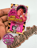 Hey Barbara Acrylic Badge Reel | Glitter Backed ID Badge Holder | ReelCuteBoutique Original Design