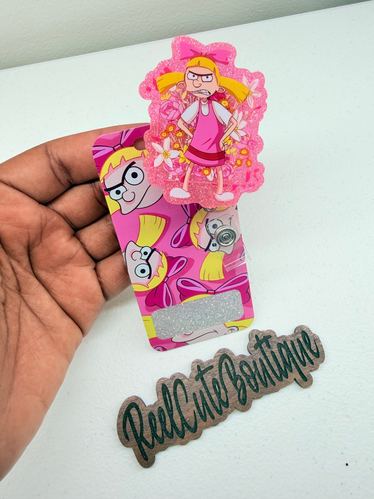 90s Cartoon Badge Reel Buddy Set| Nostalgic Retractable ID Badge Holder
