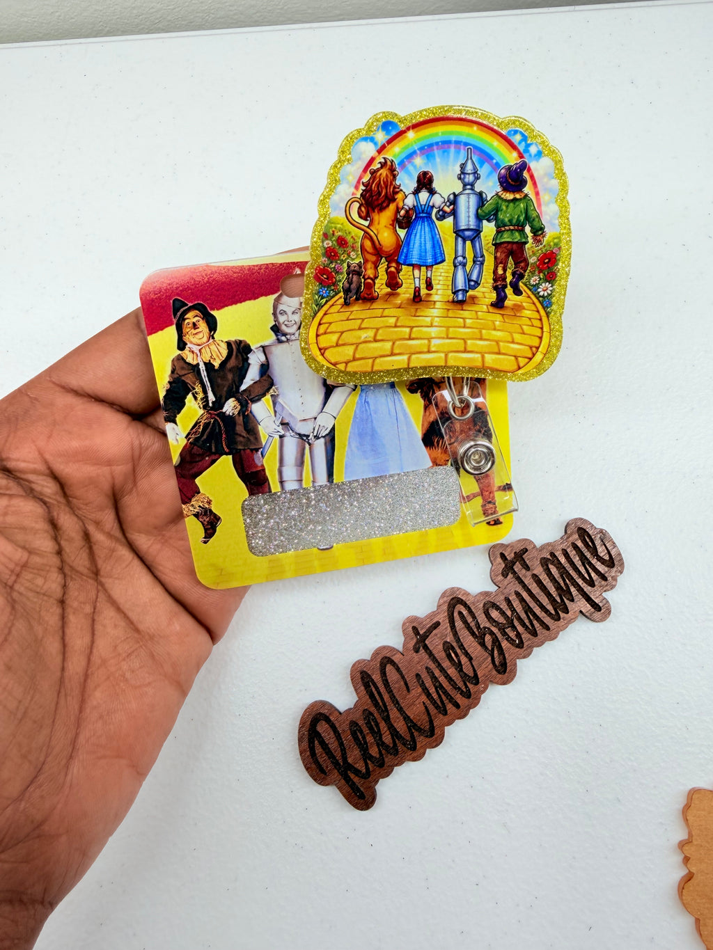 Yellow Brick Road Badge Reel & Badge Buddy Set | Matching Character ID Badge Holder | Fun Pediatric & Healthcare Badge Set
