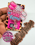 First to Know Acrylic Badge Reel | Glitter Backed ID Badge Holder | ReelCuteBoutique Original Design Mother Baby Womens Clinic Nurse