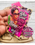 Who Goin Check Me Boo! Healthcare Badge Reel | Nurse & Medical Retractable ID Badge Holder