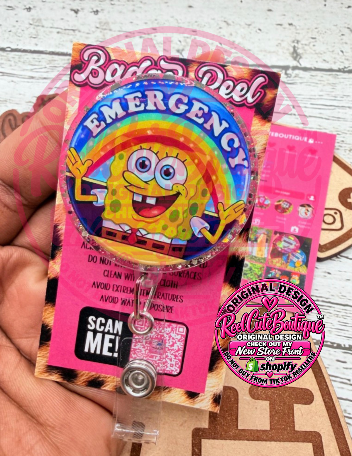 Emergency Healthcare Badge Reel | Nurse & Medical Retractable ID Badge Holder