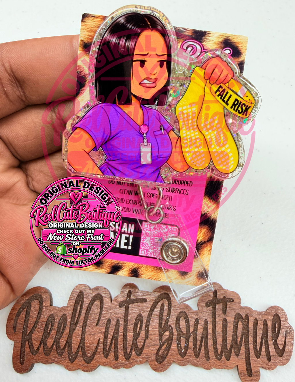 Fall Risk Badge Reel | Funny Healthcare Badge Reel | Medical Worker ID Badge Holder Respiratory Therapist