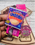 Emotionally Unstable Badge Reel | Funny Snack Inspired Acrylic ID Holder | Retractable Work Badge Reel