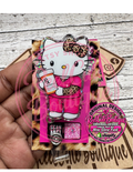 Cute Kitty Nurse Badge Reel | Pink Leopard Medical ID Badge Holder