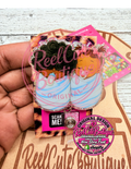 Twin Baby Badge Reel | Cute Best Friend Acrylic Badge Reel | NICU Retractable ID Badge Holder | Bestie Gift Badge Reel